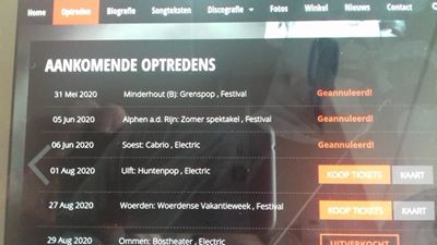 2020 shows cancelled due to Covid19 virus pandemic